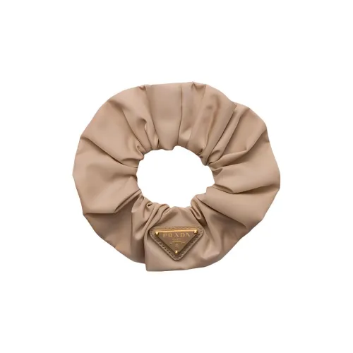 PRADA Переработанный нейлон Резинка для волос Женская Камео Коричневый Бежевый