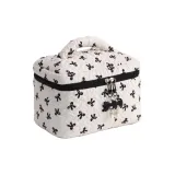 Чёрный бант, плиссированная белая сумка-ведро