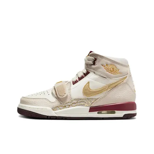 Джордан Legacy 312 противоскользящие устойчивые к истиранию высокие баскетбольные кроссовки бежевого цвета