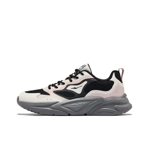 Erke Shock Absorbers Slip-resistant Abrasion-resistant Low Top Casual Shoes Women's Black Beige Pink Эрке Шок Абсорберы Противоскользящие Устойчивые к истиранию Низкий Топ Повседневная Обувь Женская Черный Бежевый Розовый