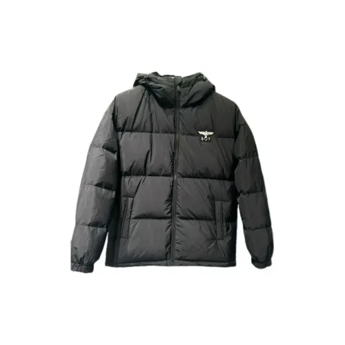 Boy London Пуховик Мужской Черный Основа с Серебряной Вышивкой