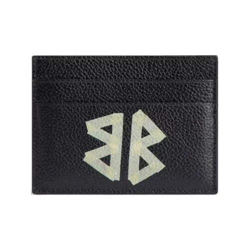 Balenciaga Рельефная Телячья Кожа Держатель для Карт Мужской Черный