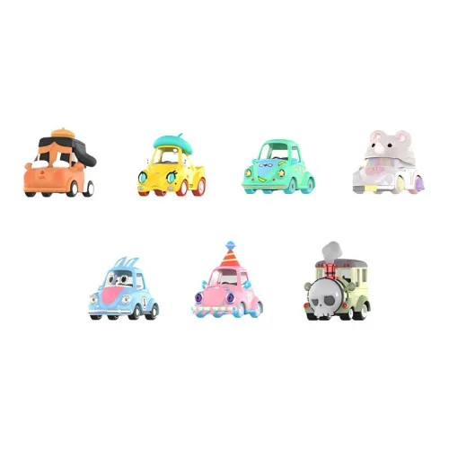 POP MART POPCAR Счастье Weekend Коллекция Слепые коробки Один Blind Коробка Целая коробка 9 шт