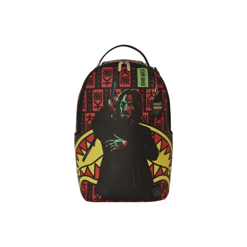 SPRAYGROUND Рюкзак из искусственной кожи мужской черный красный