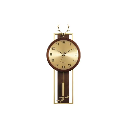 HENSE Кварцевый механизм латунь настенные часы унисекс золотой циферблат модель HP1913