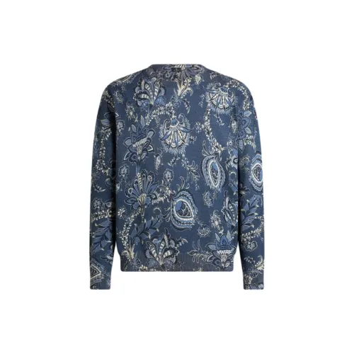 ETRO Морской синий Мужские кашемировые свитеры