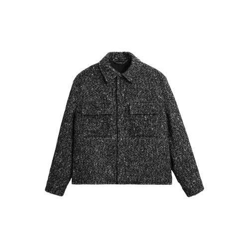 ZARA Черный/Белый Мужские Куртки