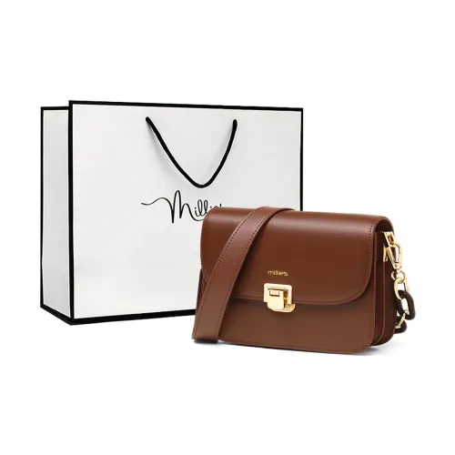 MILLIE'S Коровья кожа с синтетической кожей Сумка через плечо Стандартная Женская Кофейная