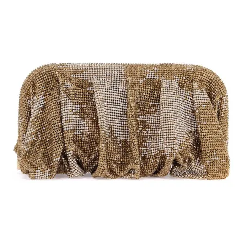 BENEDETTA BRUZZICHES Стразы Клатч Большой Женский Золотой