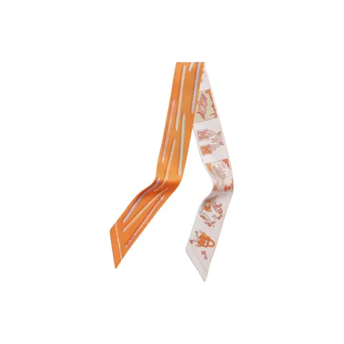 HERMES Шелковые шарфы Унисекс Желтый