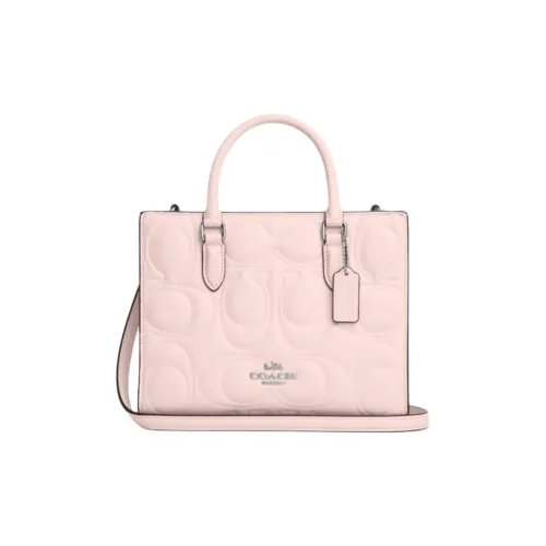 COACH Maggie Гладкая кожа Тоут Сумка Сумка для покупок Сумка на плечо Сумка Маленькая Женская Розовая