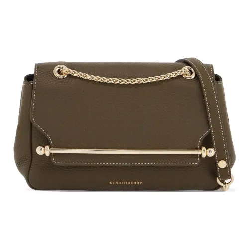 Strathberry Телячья кожа Сумка через плечо Сумка на плечо Мини Женская Хаки
