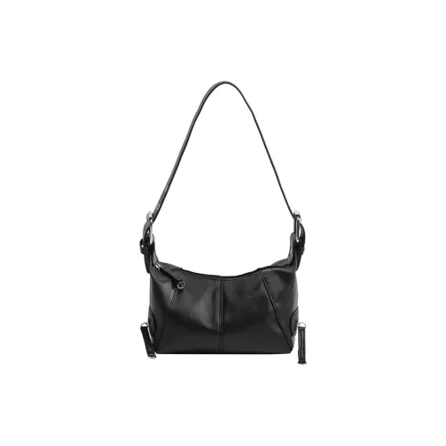 SEPTWOLVES ПУ (полиуретан) Портативный Подмышечный Сумка на плечо Маленький Женский Черный Бургунди