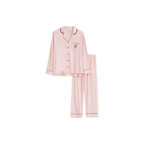 WANANNI Пижамный комплект женский кремово-розовый