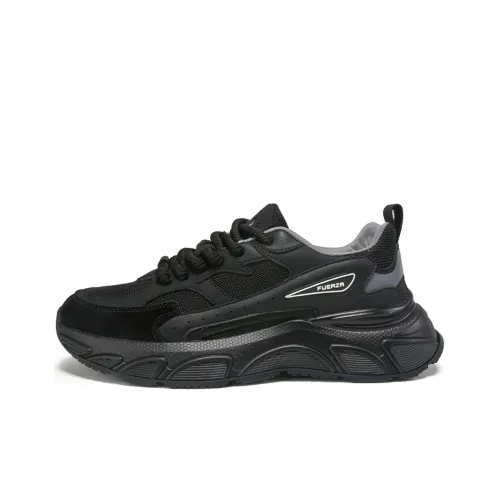 FUERZA Беговые кроссовки Low Top Черные Мужские