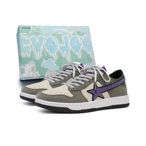 CVOJOO Подарочный набор Gift Box Abrasion Resistant Slip Resistant Низкие кроссовки для скейтбординга Unisex Серый Фиолетовый