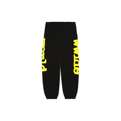 Sp5der Вязаные тренировочные брюки мужские черные