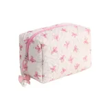 Розовый бант, плиссированная экрю, сумка-подушка