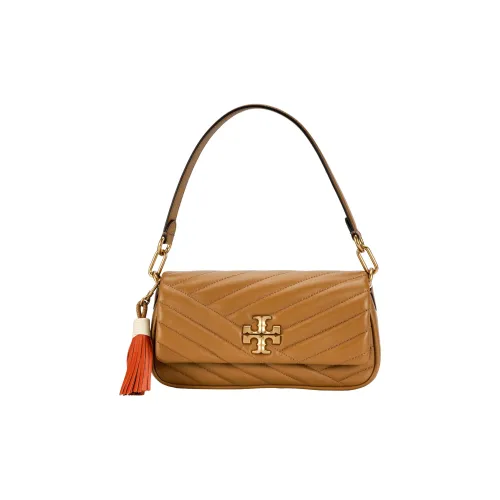 TORY BURCH Kira (Красный) Кожа Плечевая Сумка Сумка через плечо Сумка на плечо Сумка-багет Женская Миндально-коричневая
