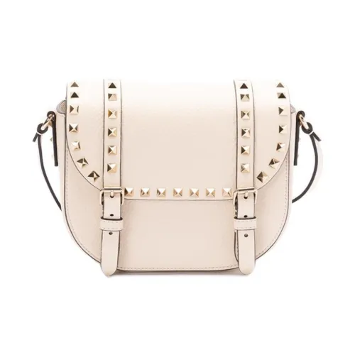 Valentino GARAVANIRockstud Телячья кожа Курьерская сумка Сумка через плечо Сумка на плечо Женская Экрю