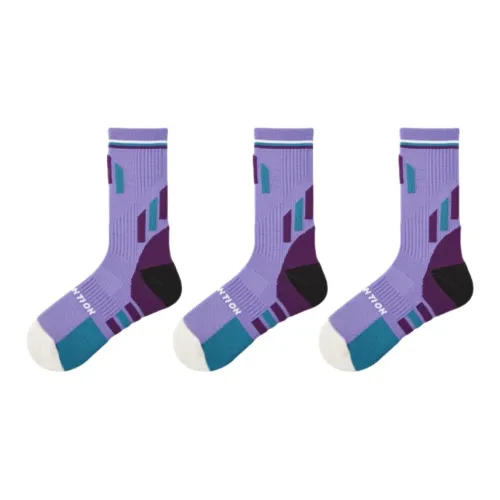Vine Color Носки Crew Унисекс 3 пачки Фиолетовый