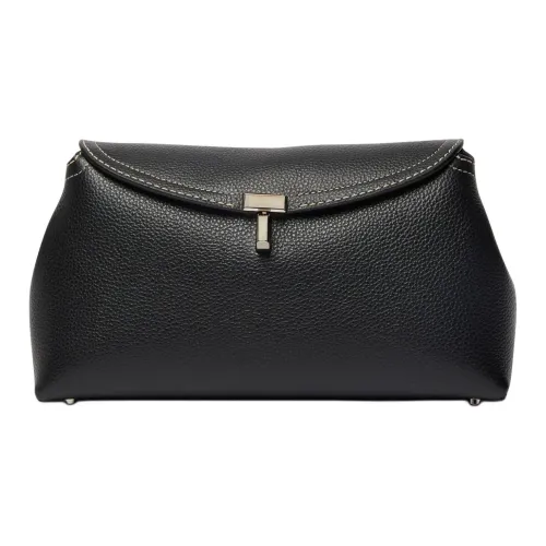 TOTEME Клатч из коровьей кожи женский черный