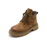 Коричневый (Плоская подошва, флисовая подкладка)