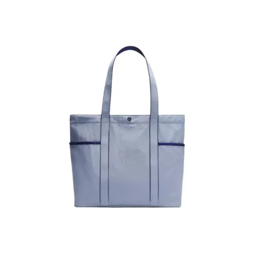 lululemon Нейлон Тоут Сумка Сумка для покупок Сумка на плечо Женская Голубая ива Дельфиниум Синий