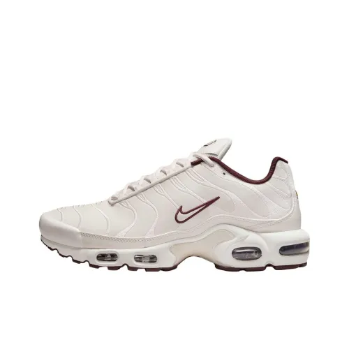 Nike Air Max Plus Устойчивый к истиранию Дышащий Низкий Топ Повседневные Городские Коммутирующие Беговые кроссовки Мужские Белый Серебряный