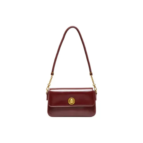 Three Blessings ПУ (полиуретан) Сумка через плечо Средняя Женская Коричневый Черный Красный