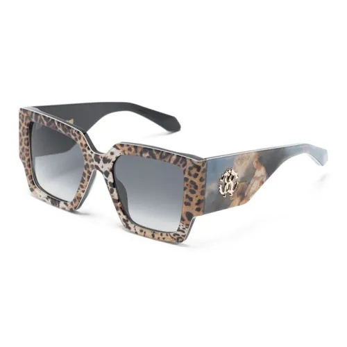 Roberto Cavalli Металлический Ацетат Квадратные Солнцезащитные Очки Женские Черепаховый