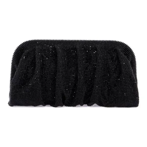 BENEDETTA BRUZZICHES Rhinestone Evening Clutch Bag Large Women's Black
