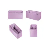 Сумка с вставкой цвета мальвового фиолетового