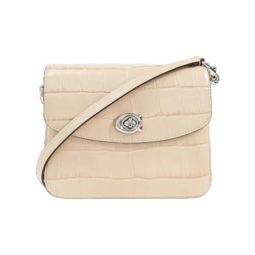 COACH Cassie Кожа Плечевая Сумка Маленькая Женская Кремовая