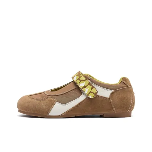 AGSDON Туфли Мэри Джейн Карамель Женские