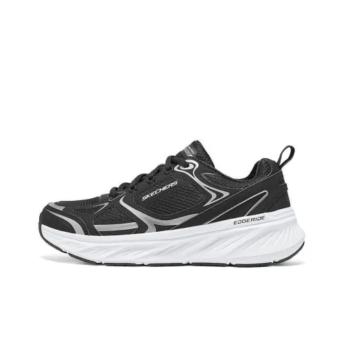 Skechers Edgeride Износостойкие и Легкие Низкие Беговые Кроссовки Мужские Черные