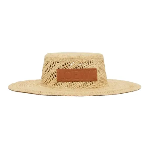 LOEWE Raffia Bucket Hats Women's Yellow