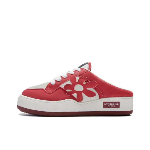 ARTICLE NO. Устойчивый к истиранию Гамбургер Мюли Унисекс Винтажный красный