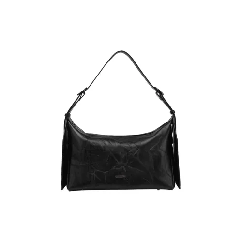 Tanita West Коровья кожа Pillow Bag Сумка через плечо Сумка на плечо Средний Женский Черный