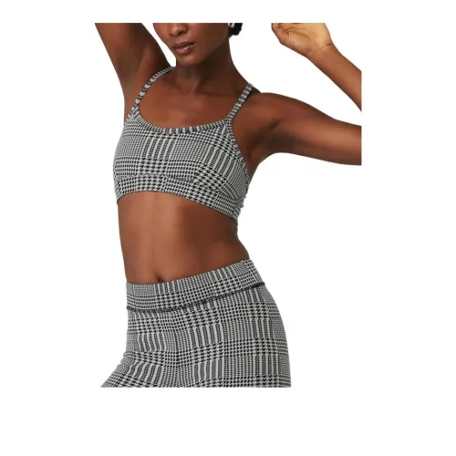 Alo Yoga Glenplaid Gratitude Бюстгальтер Женские Титан Черный