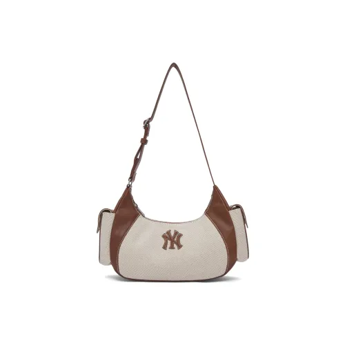Mlb Base Logo Нью-Йорк Янкис Хлопок Mlb Base Logo Сумка через плечо Луна Зуб Тост Сумка Большая Унисекс Экрю