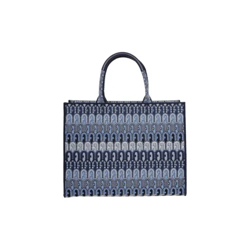 Furla Opportunity Текстильная волокнистая сумка-тоут сумка для покупок сумка большая женская синяя