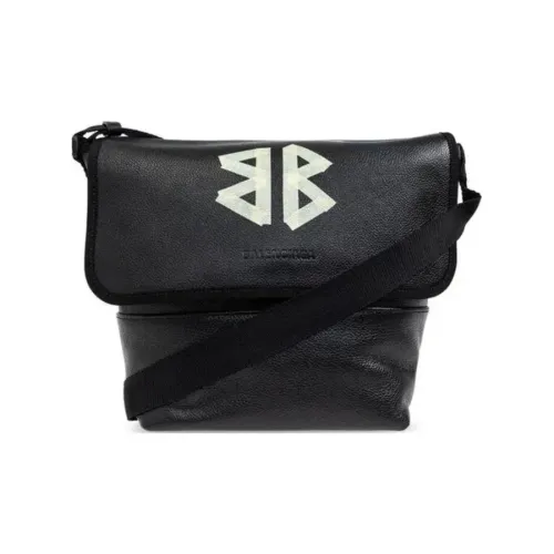 Balenciaga Сумка через плечо из телячьей кожи мужская черная