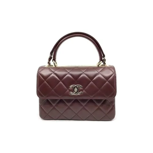 CHANEL Trendy cc Sheepskin Сумка через плечо Сумка Женская Бордовый