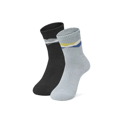 Skechers Mountain and Wild Outdoor Series 2 шт Устрично-серый/Черный/04JB Унисекс MID Носки до икры