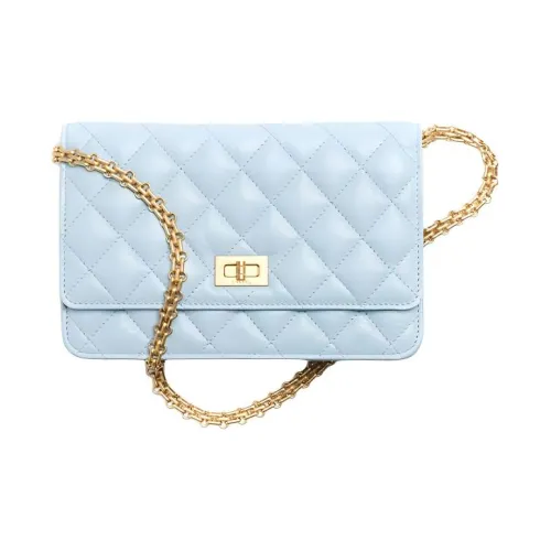 CHANEL 2,55 Телячья кожа Кошелек Женские Светло-синий