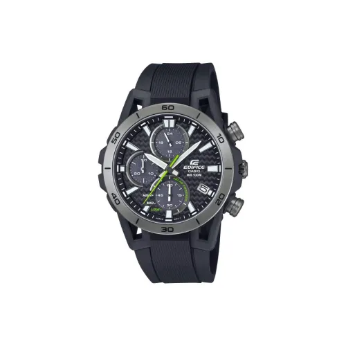 CASIO Солнечный Кварцевый Механизм Смольный Ремешок Часы Мужские Черный Циферблат