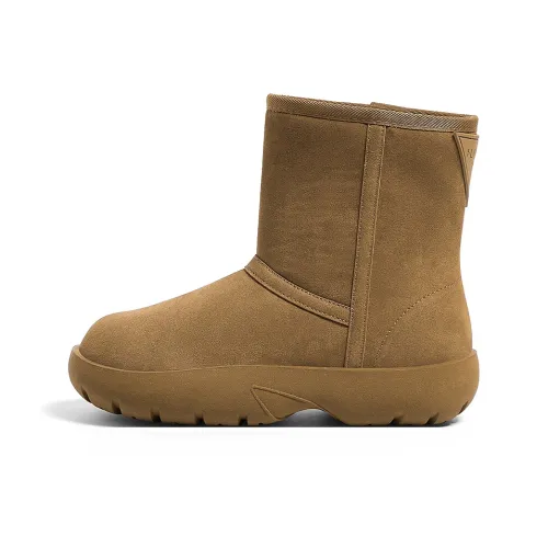 HUANQIU Термический Износостойкий Амортизирующий Короткий MID Ботинки для снега Женские Коричневый