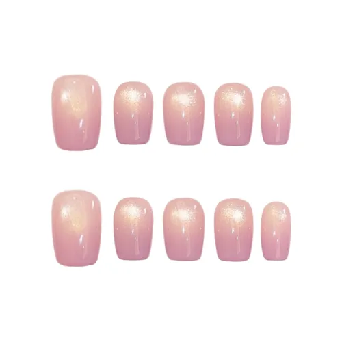 COLLEEN Cat Eye Collection Аметист False Nail Короткий Квадрат Фиолетовый Smudge Coquette Короткий Квадрат 15 мм