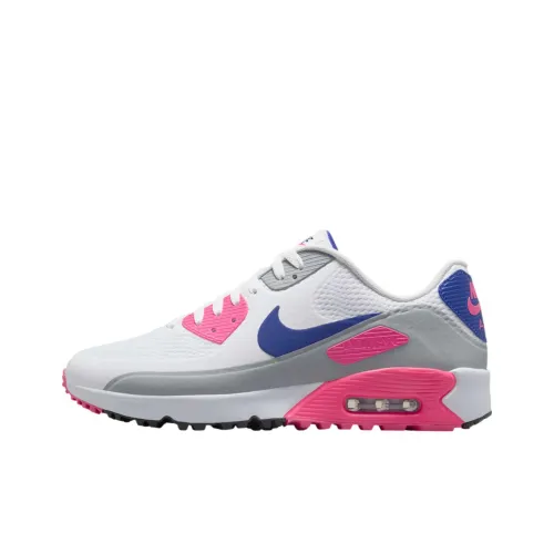 Nike Air Max 90 Low Топ Обувь для гольфа Унисекс Белый Серый Розовый